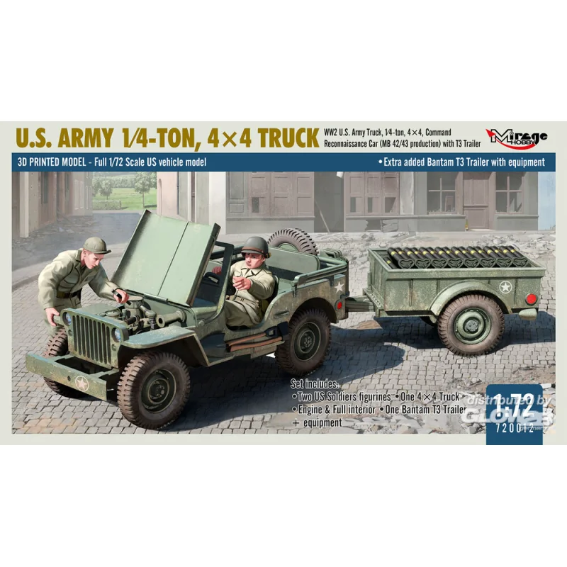 Figurines U.S. ARMY 1?4?TON, 4×4 TRUCK