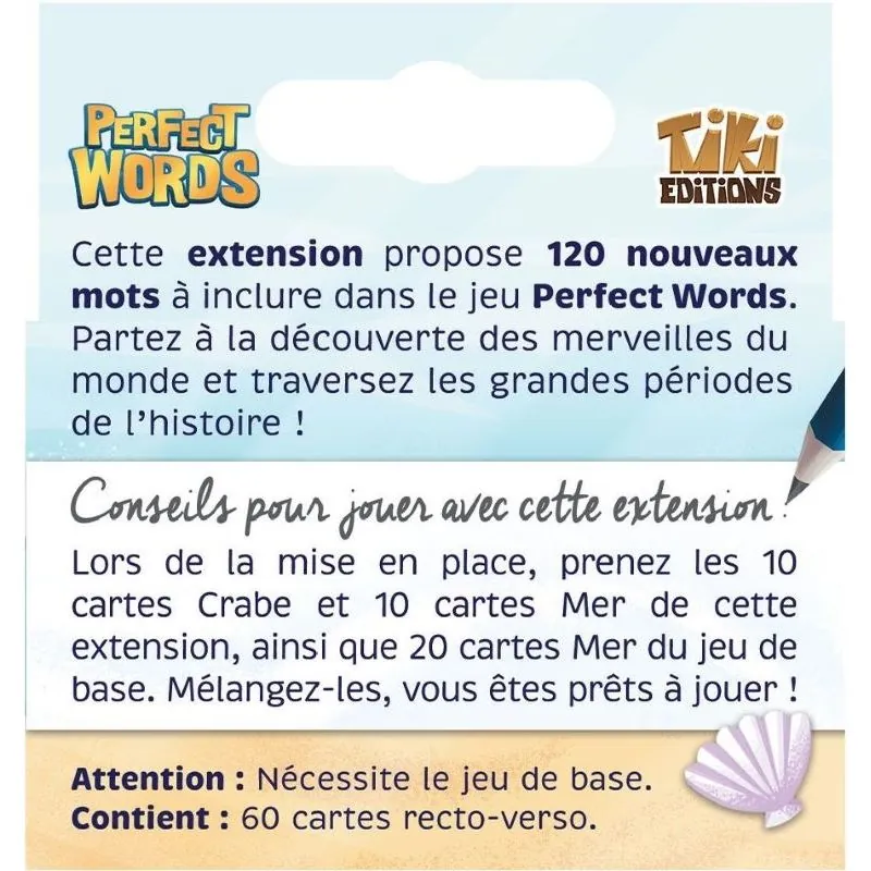 Jeu de société PERFECT WORDS - Ext. Tour du Monde