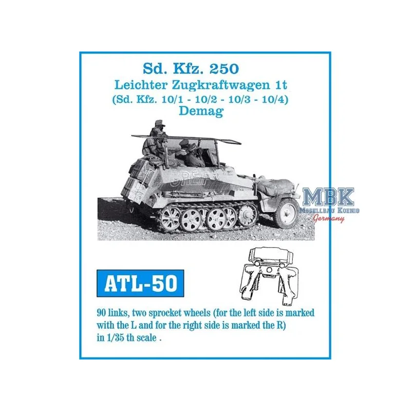 Chenilles Sd.Kfz. 250 / le Zgkrw. 1t tracks