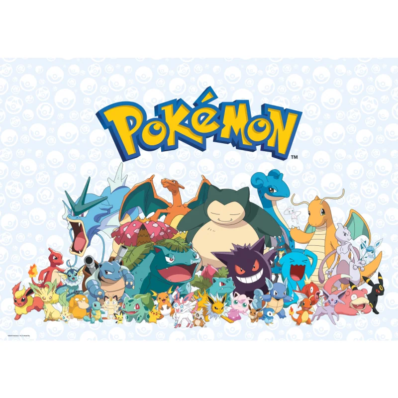  Pokemon Sticker Mural Geant Attrapez les Tous 91X63cm