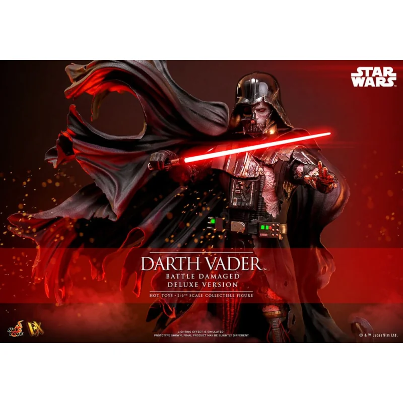 Figurine Star Wars - Figurine 1/6 Darth Vader (Battle Damaged) Deluxe Version 35 cm