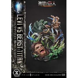 Statuette Attack on Titan - Ultimate Premium Masterline Series 1/4 Levi Versus Beast Titan 73 cm