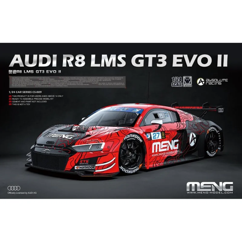 Maquette MENG MODEL: 1/24; AUDI R8 LMS GT3 EVO II