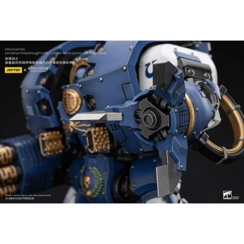 Warhammer The Horus Heresy figurine 1/18 Ultramarines Leviathan Dreadnought with Cyclonic Melta Lance And Siege Claws 29 cm