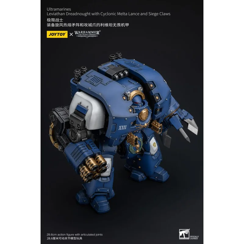 Warhammer The Horus Heresy figurine 1/18 Ultramarines Leviathan Dreadnought with Cyclonic Melta Lance And Siege Claws 29 cm