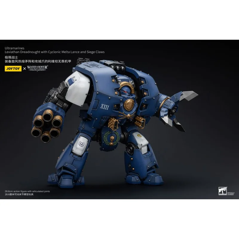 Warhammer The Horus Heresy figurine 1/18 Ultramarines Leviathan Dreadnought with Cyclonic Melta Lance And Siege Claws 29 cm