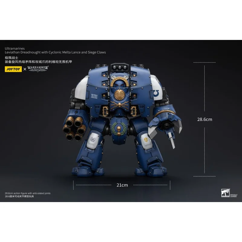 Warhammer The Horus Heresy figurine 1/18 Ultramarines Leviathan Dreadnought with Cyclonic Melta Lance And Siege Claws 29 cm