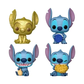  Stitch Holiday - 2024 pack 4 porte-clés Pocket POP! Vinyl Dreidel Box 4 cm