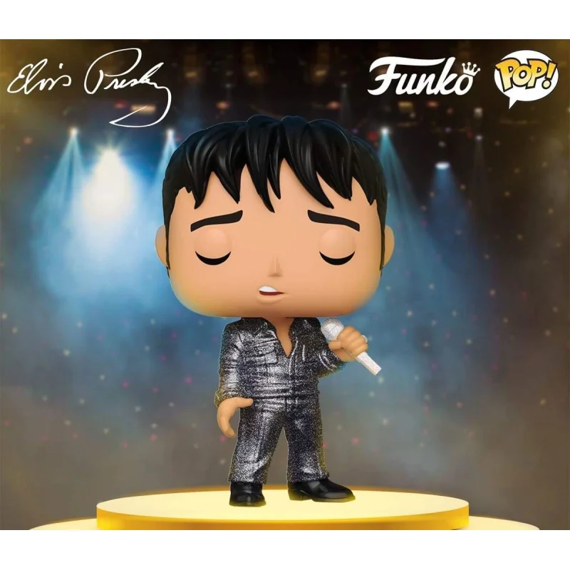 Figurines Pop Elvis Presley POP! Rocks Vinyl Figurine 68 Comeback Special (DGLT) 9 cm