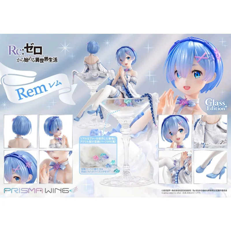 Statuette Re:Zero - Starting Life in Another World 1/7 Prisma Wing Rem Glass Edition 23 cm