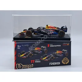 Miniature RED BULL F1 RB19 TEAM ORACLE RED BULL RACING 1 MAX VERSTAPPEN GRAND PRIX AUSTIN 2023 1ER (PACKAGING PREMIUM AVEC CASQ