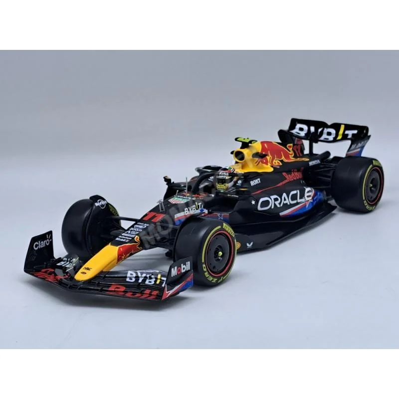 Miniature RED BULL F1 RB19 TEAM ORACLE RED BULL RACING 11 SERGIO PEREZ GRAND PRIX AUSTIN 2023 4EME (PACKAGING PREMIUM AVEC CASQ