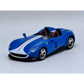 Miniature FERRARI MONZA SP-2 2018 BLEUE/ARGENT