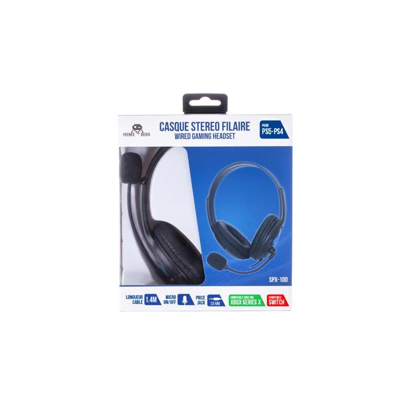  Casque double SPX-100 PS4/XBOXONE/SWITCH + Micro Noir