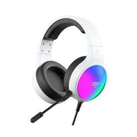  HAVIT - Casque Gaming RGB Astro- Filaire avec Micro - Blanc - compatible PC,PS4,PS5, Switch, Series X/S - Blanc