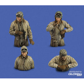 Figurines U.S. tank crew WWII