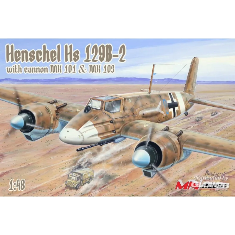 Maquette Henschel Hs- 129B-2 with cannon MK 101& MK103