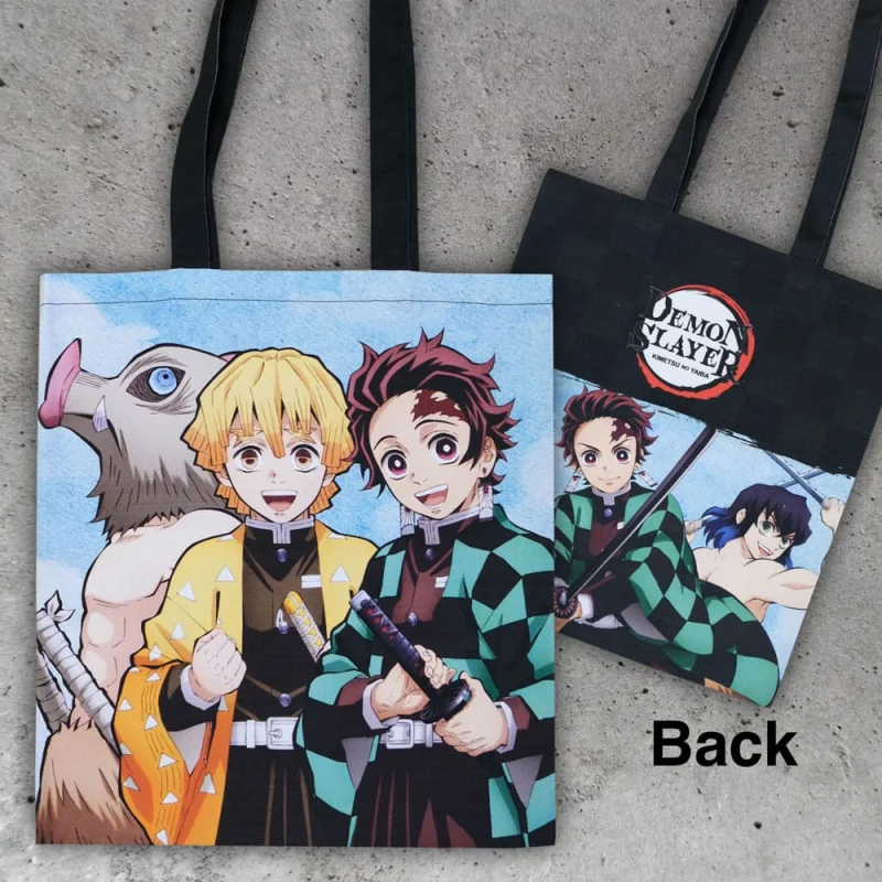  Demon Slayer: Kimetsu no Yaiba - Sac shopping Inosuke, Zenitsu, Tanjiro