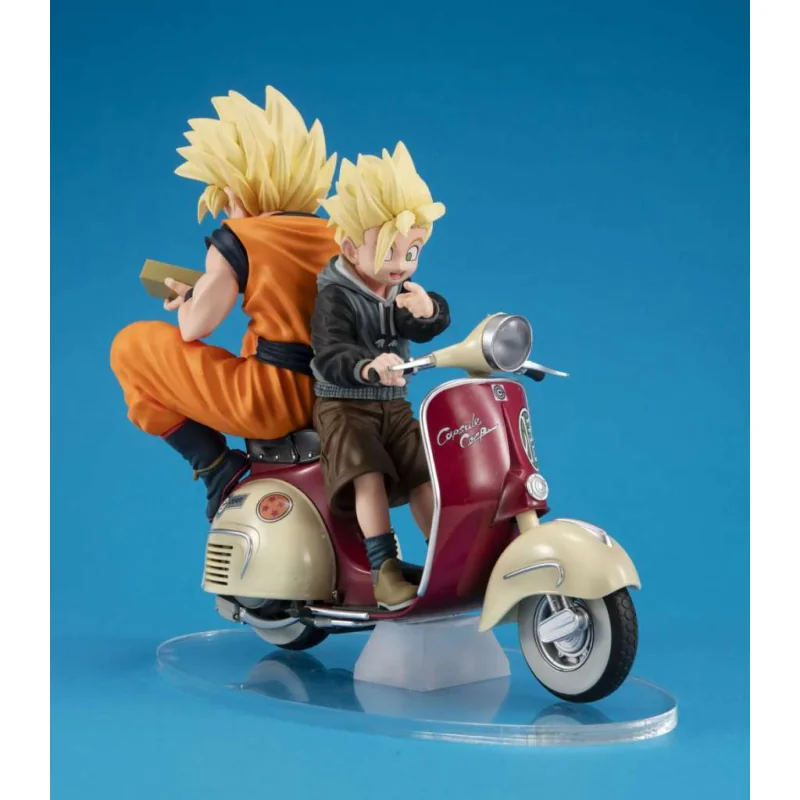 Figurine Desktop Real Mccoy Ex Dragon Ball Z Ss Son Goku & Ss Son Gohan & Motorbike