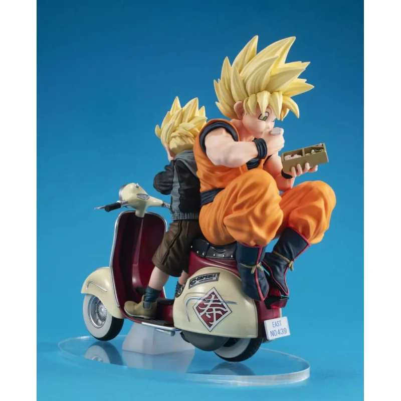 Figurine Desktop Real Mccoy Ex Dragon Ball Z Ss Son Goku & Ss Son Gohan & Motorbike