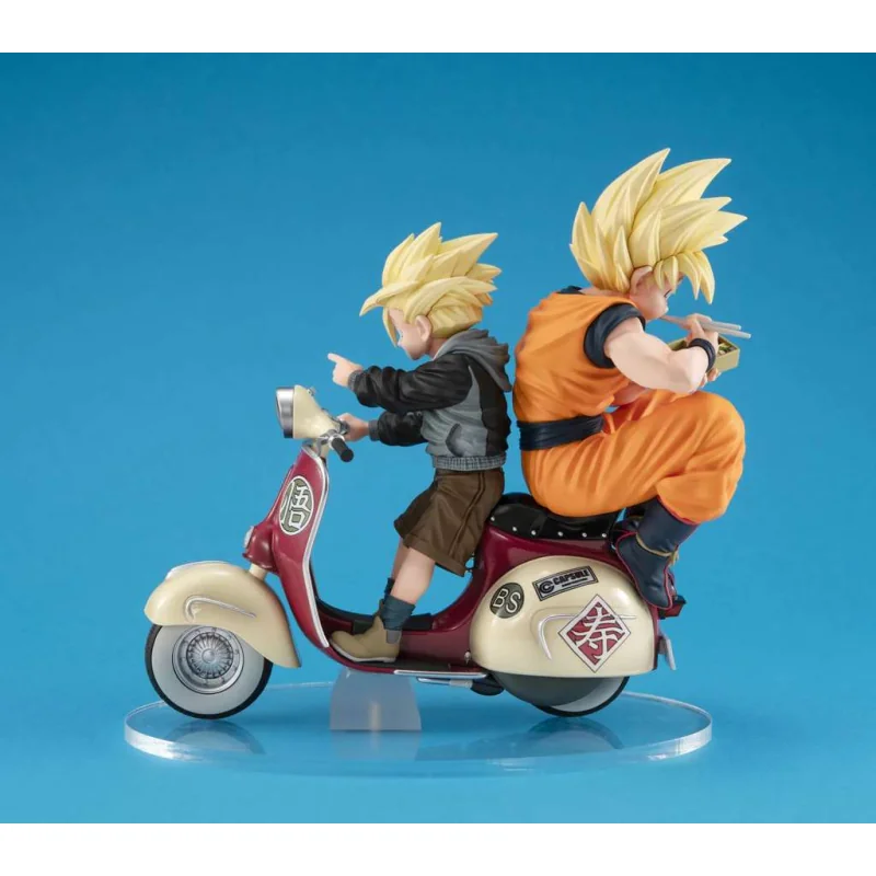 Megahouse Desktop Real Mccoy Ex Dragon Ball Z Ss Son Goku & Ss Son Gohan & Motorbike