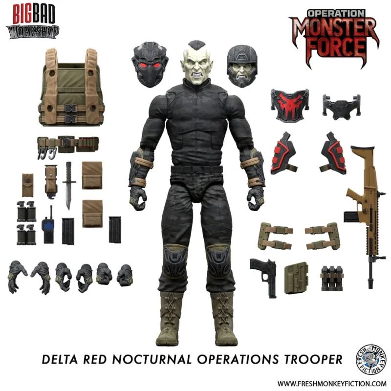 Figurine Operation: Monster Force figurine 1/12 Delta Red Nocturnal Operations Trooper 15 cm