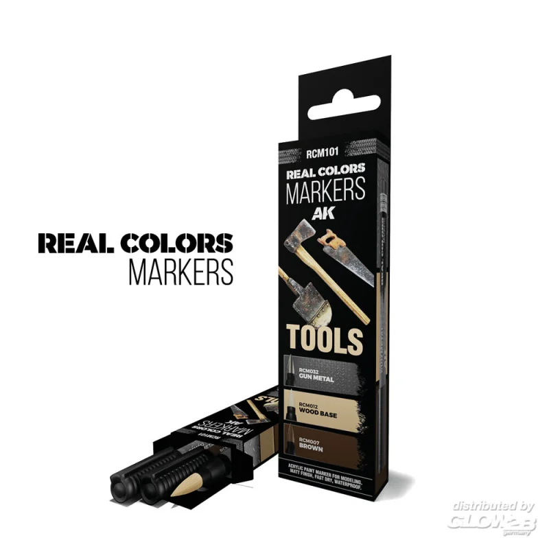 Peinture TOOLS - SET 3 REAL COLORS MARKERS