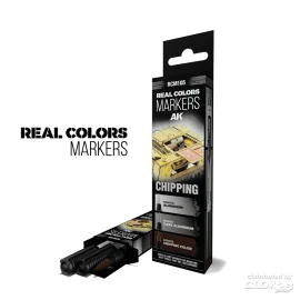 Peinture CHIPPING - SET 3 REAL COLORS MARKERS