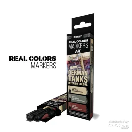 Peinture GERMAN TANKS INTERIOR COLORS - SET 3 REAL COLORS MARKERS