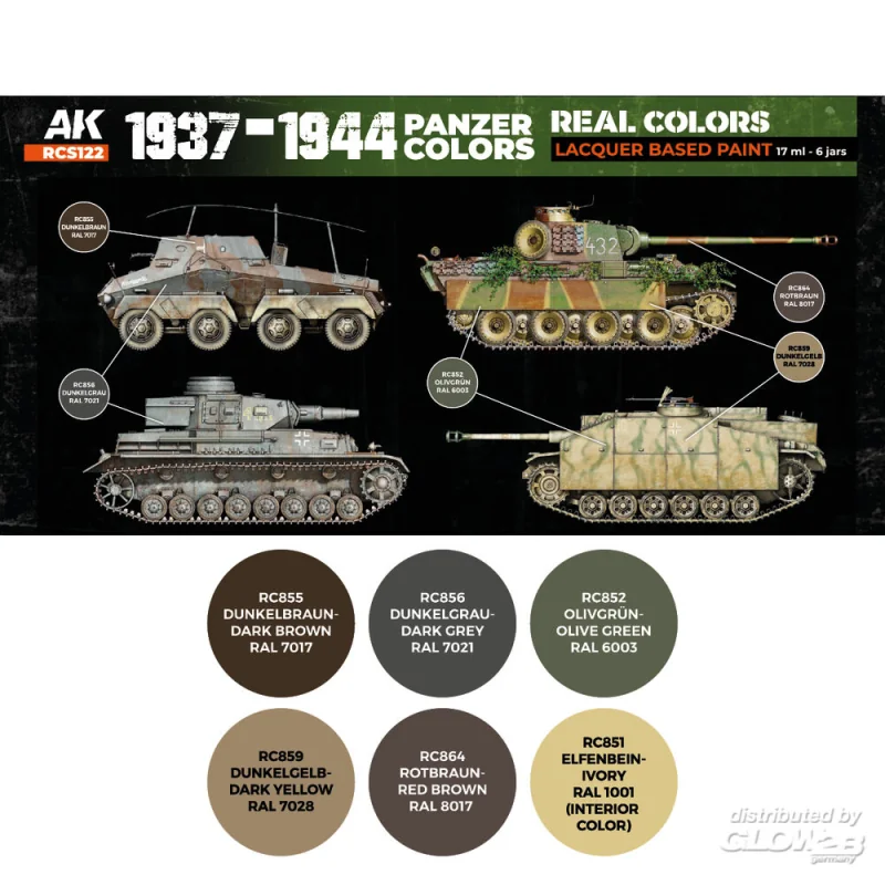 Peinture 1937-1944 Panzer Colors SET