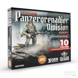 Peinture GERMAN PANZERGRENADIER DIVISION EUROPE - Wargame Starter Set (10 Colors + Exclusive Figure German Machine Gunner)