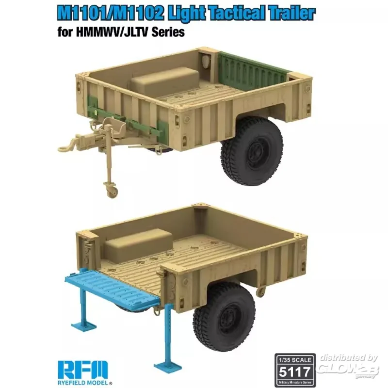 Maquette M1101/M1102 Light Tactical Trailer for HMMWV/JLTV Series