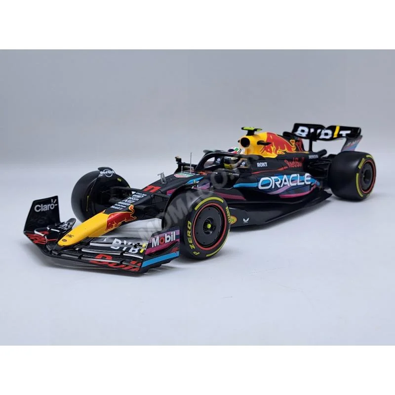 Miniature RED BULL F1 RB19 TEAM ORACLE RED BULL RACING 11 SERGIO PEREZ GRAND PRIX MIAMI 2023 2EME