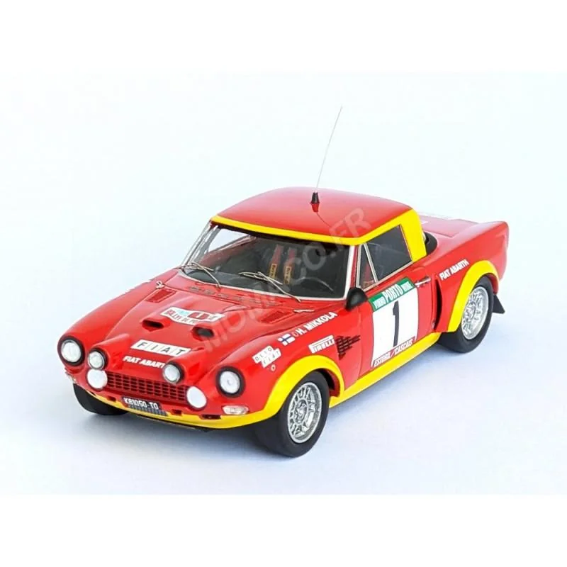 Miniature FIAT 124 ABARTH RALLYE 1 HANNU MIKKOLA/JEAN TODT RALLYE DU PORTUGAL 1975 2EME