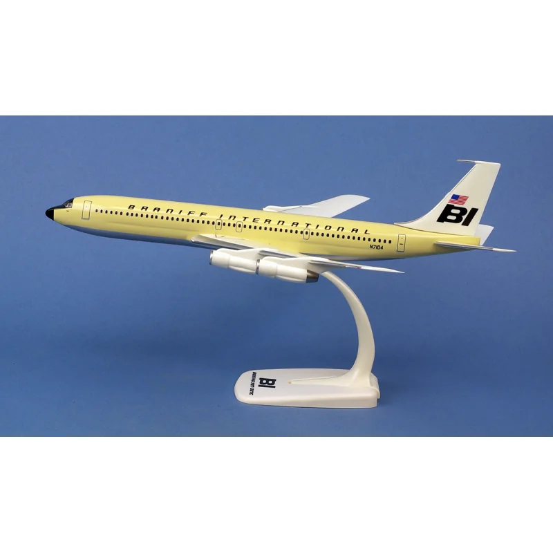 Miniature Braniff International Boeing 707-320 -' Solid beige N7104