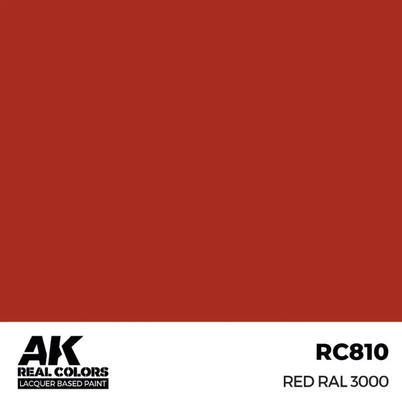 Peinture à maquette acrylique AK INTERACTIVE: Real Colors Red RAL 3000 17 ml.