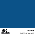 Peinture à maquette acrylique AK INTERACTIVE: Real Colors Pure Blue RAL 5005 17 ml.