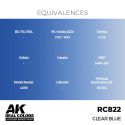 AK Interactive AK INTERACTIVE: Real Colors Clear Blue 17 ml.