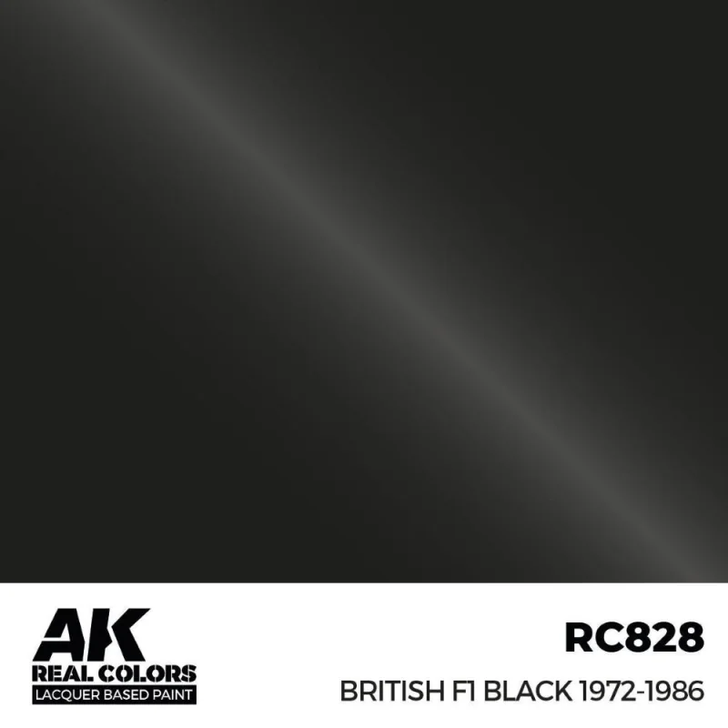 Peinture à maquette acrylique AK INTERACTIVE: Real Colors British F1 Black 1972-1986 17 ml.