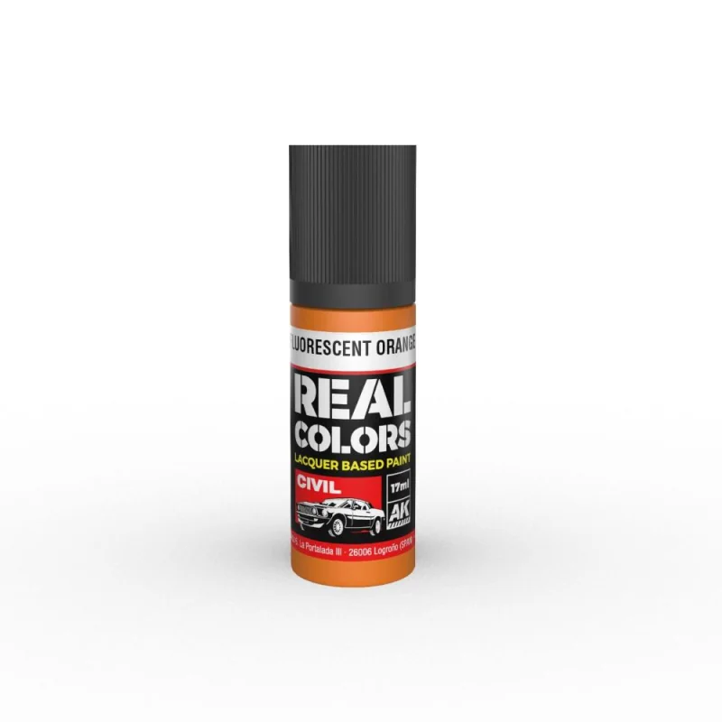 Peinture AK INTERACTIVE: Real Colors Fluorescent Orange 17 ml.