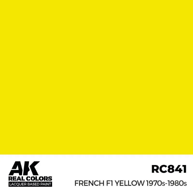 Peinture à maquette acrylique AK INTERACTIVE: Real Colors French F1 Yellow 1970s-1980s 17ml.