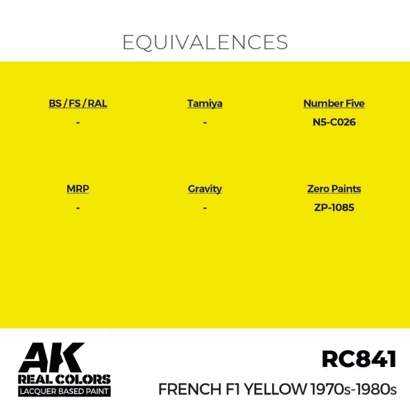 AK Interactive AK INTERACTIVE: Real Colors French F1 Yellow 1970s-1980s 17ml.