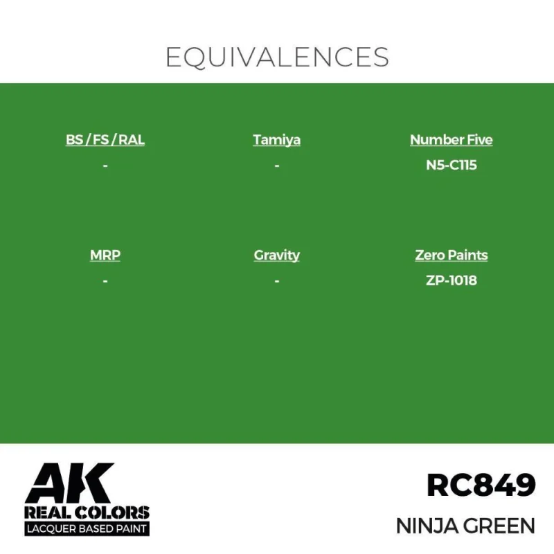 AK Interactive AK INTERACTIVE: Real Colors Ninja Green 17 ml.