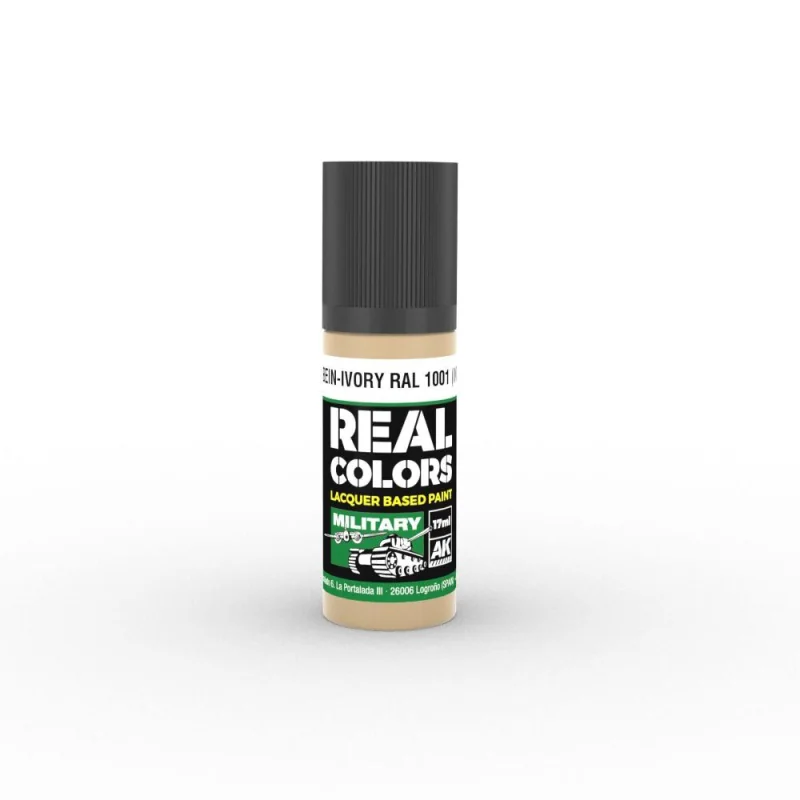 Peinture AK INTERACTIVE: Real Colors Elfenbein-Ivory RAL 1001 (Interior Color) 17 ml.