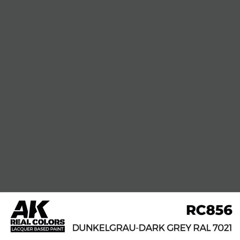 Peinture à maquette acrylique AK INTERACTIVE: Real Colors Dunkelgrau-Dark Grey RAL 7021 17 ml.