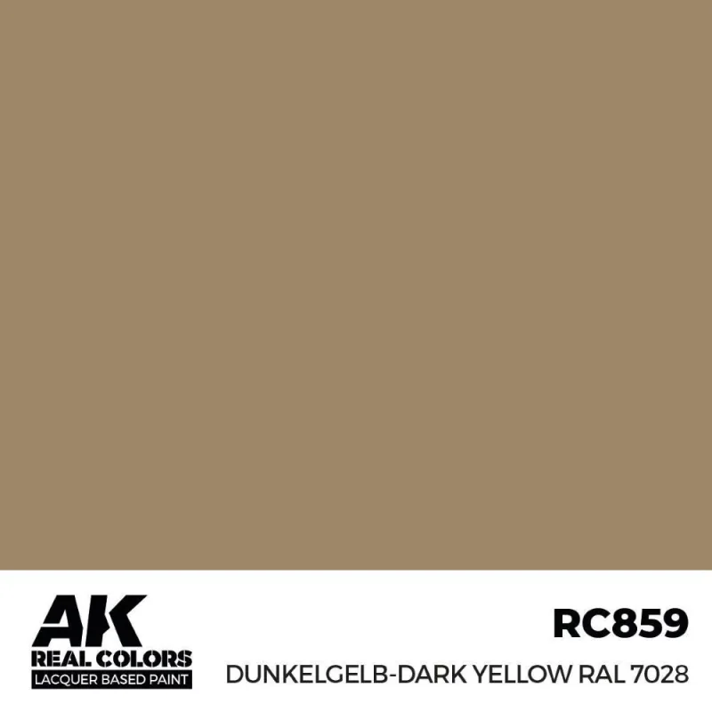 Peinture à maquette acrylique AK INTERACTIVE: Real Colors Dunkelgelb-Dark Yellow RAL 7028 17 ml.