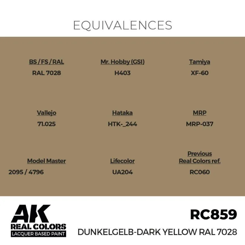 AK Interactive AK INTERACTIVE: Real Colors Dunkelgelb-Dark Yellow RAL 7028 17 ml.