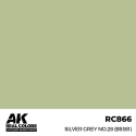 Peinture à maquette acrylique AK INTERACTIVE: Real Colors Silver Grey No.28 (BS381) 17 ml.