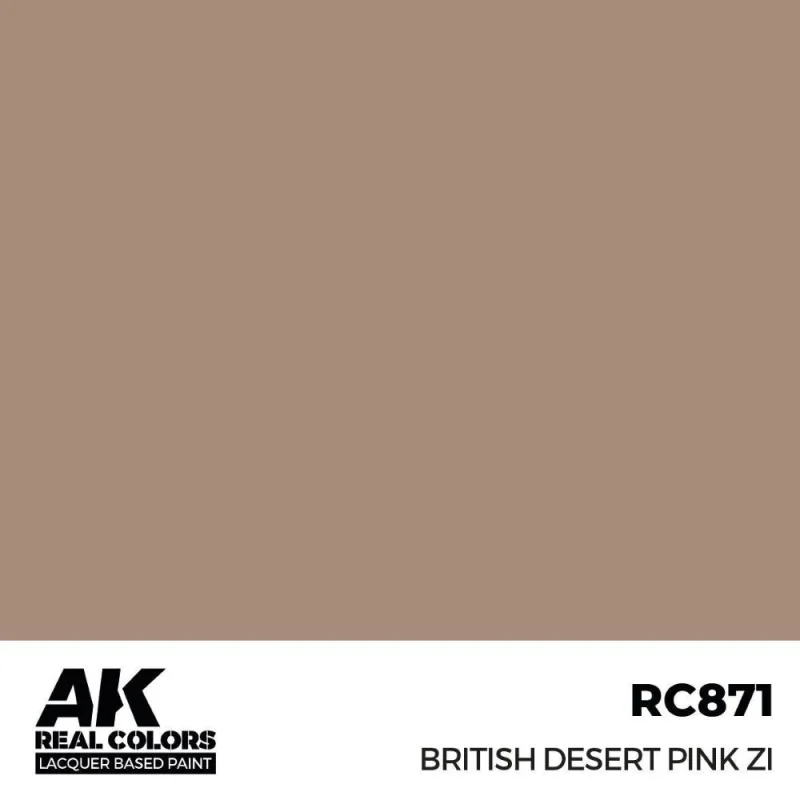 Peinture à maquette acrylique AK INTERACTIVE: Real Colors Bristish Desert Pink ZI 17 ml.