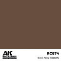 Peinture à maquette acrylique AK INTERACTIVE: Real Colors S.C.C. No.2 Brown 17 ml.